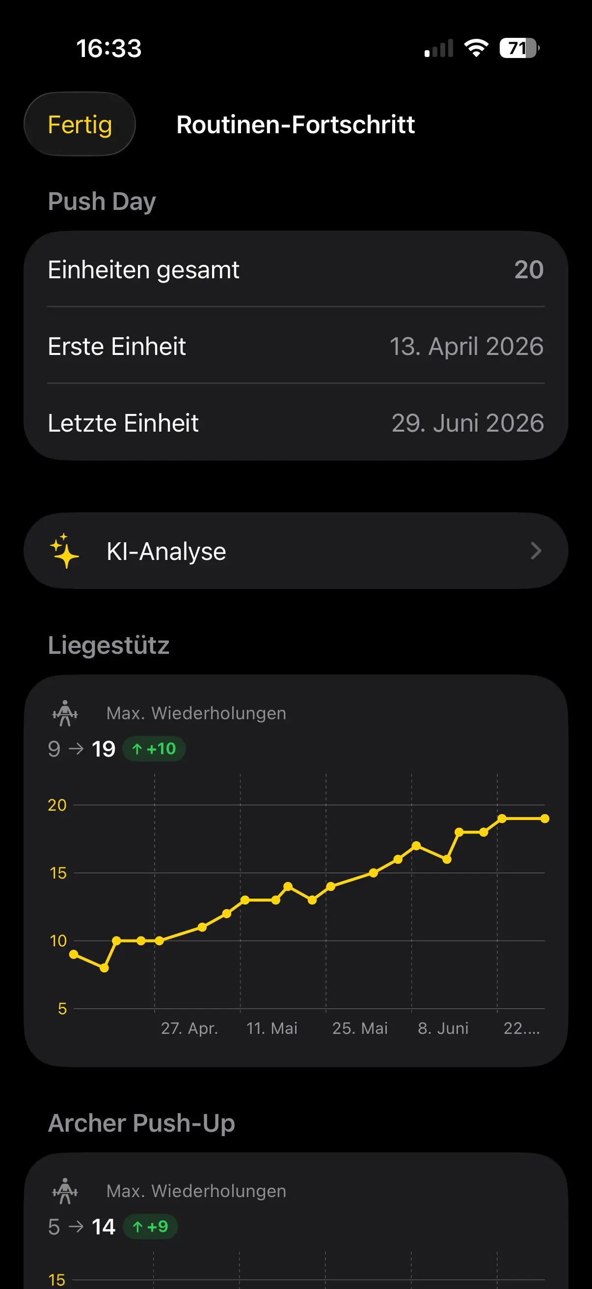 Sieh zu, wie du stärker wirst